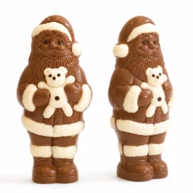 Festive chocolate santa figurine