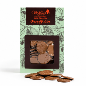 Bag of milk chocolate orange flavoured puddles